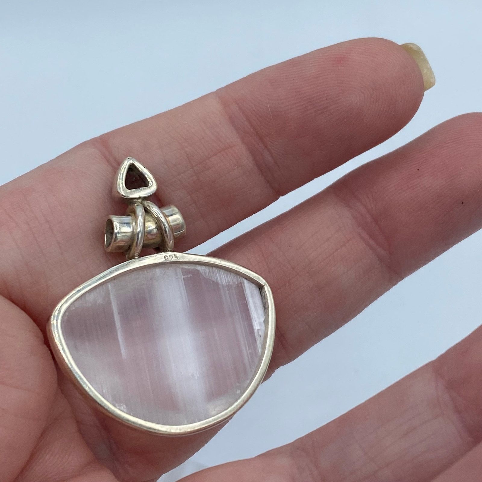 Other Selenite Amethyst Pendant 925 Sterling Silver Size ONE SIZE - 6 Thumbnail