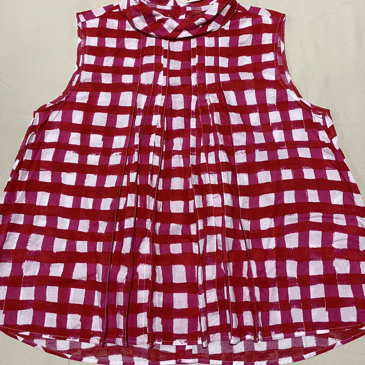 Designer × Marni Uniqlo x MARNI Pleated Sleeveless Blouses Cotton Size XL / US 12-14 / IT 48-50 - 3 Thumbnail