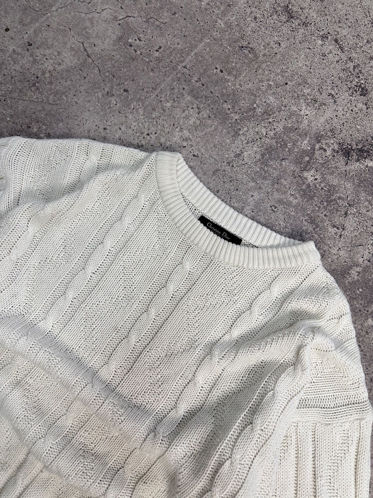Christian Dior Monsieur × Vintage Vintage sweater Christian Dior knit stripped distressed fade Size US L / EU 52-54 / 3 - 10 Thumbnail