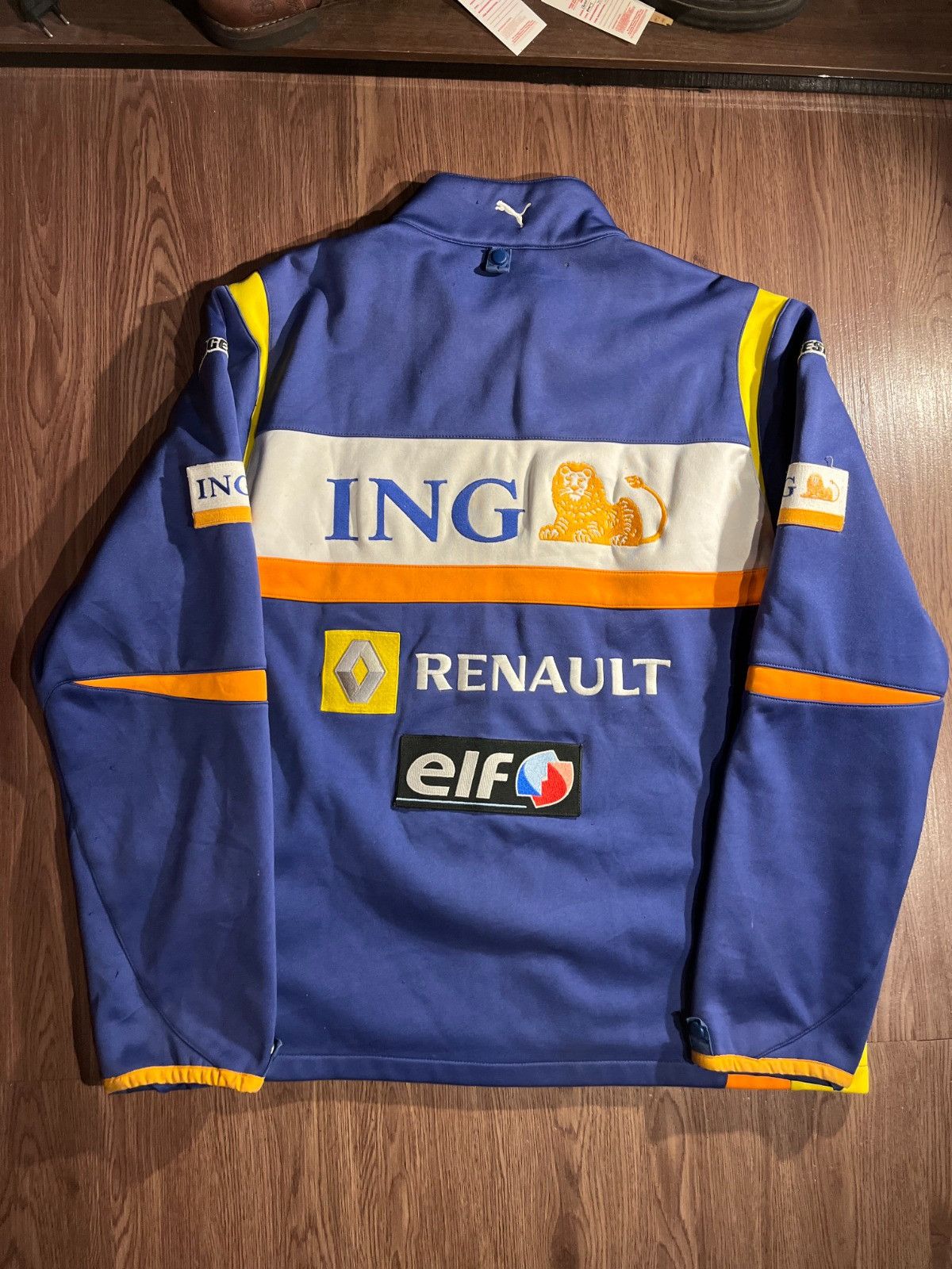 Puma Vintage Renault ING Softshell Racing Jacket Size US XL / EU 56 / 4 - 5 Thumbnail