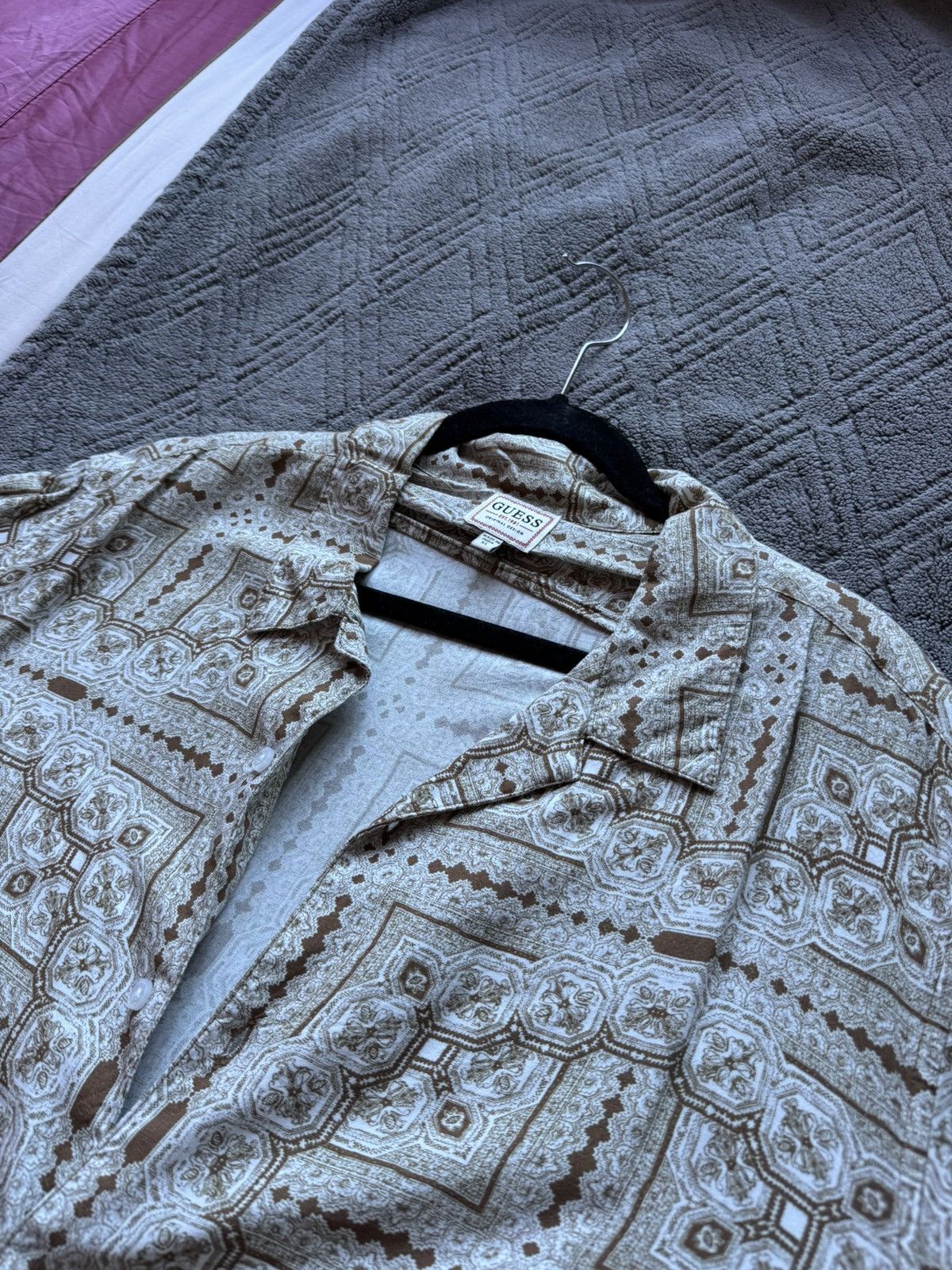 Guess Guess Persian Print Silk Button Up Size US XL / EU 56 / 4 - 3 Thumbnail
