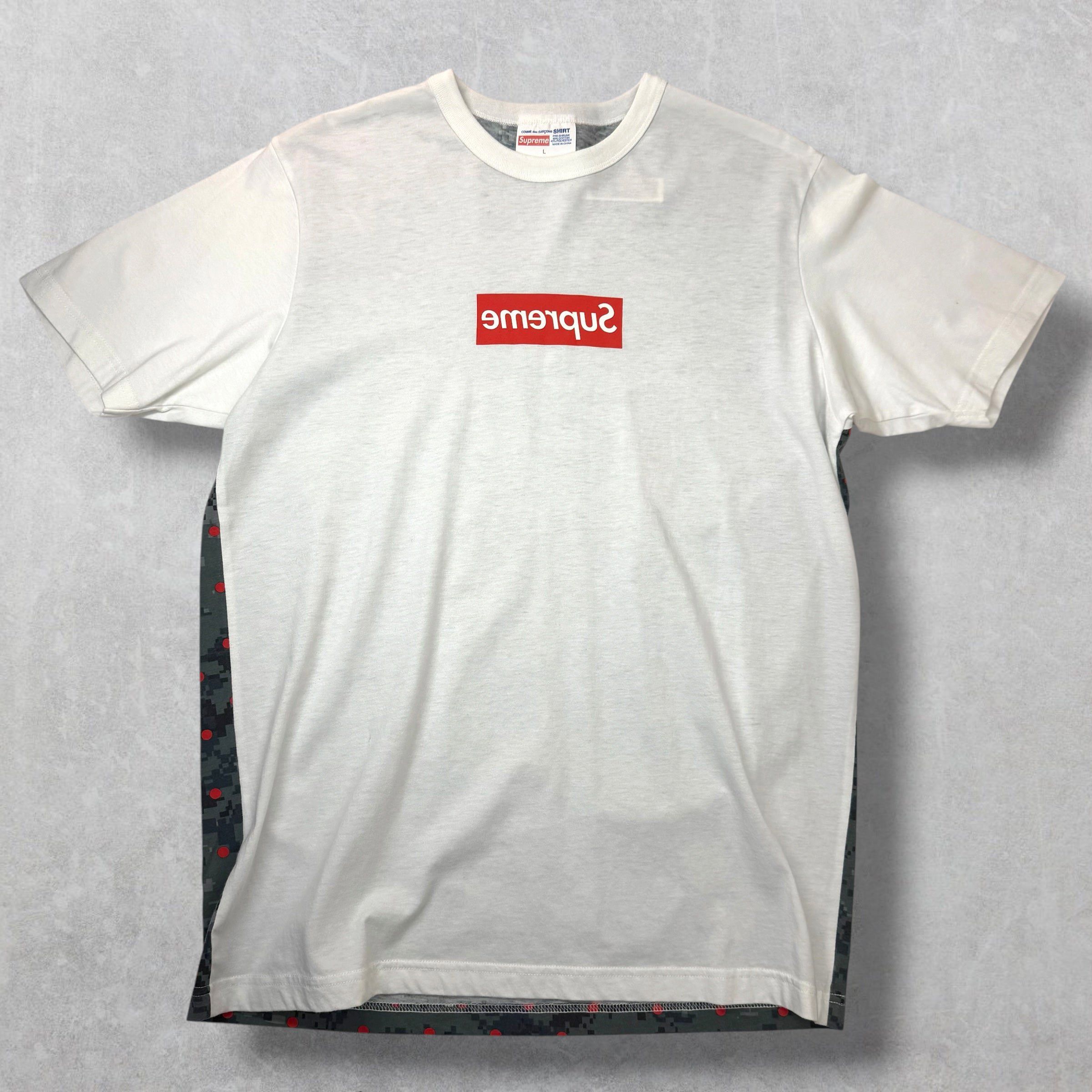 Comme des Garcons × Supreme Supreme CDG Polka Dot Digi Camo Box Logo Tee L Size US L / EU 52-54 / 3 - 1 Thumbnail