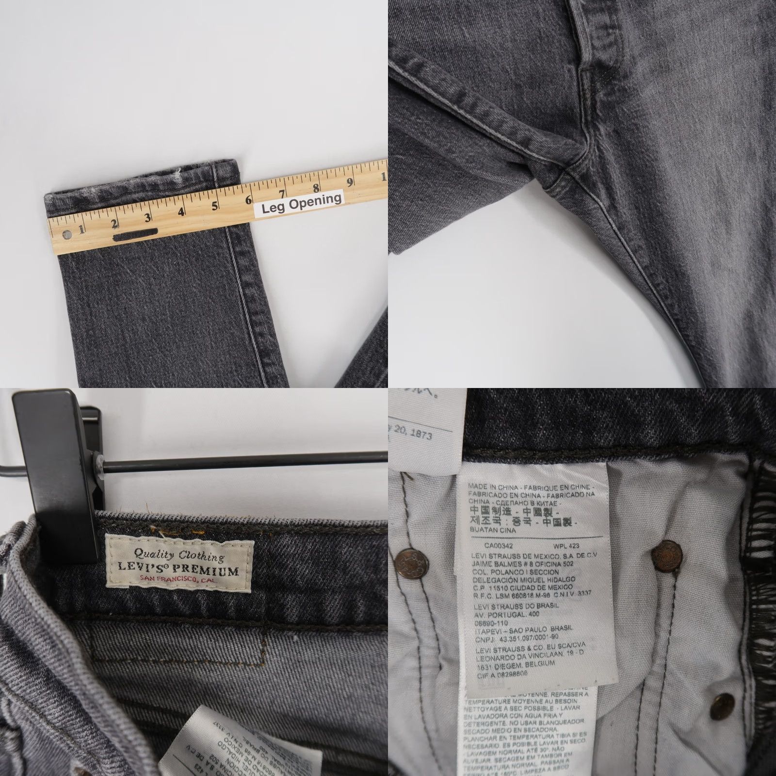 Levi's VINTAGE Levi's 501 Jeans Womens 26 Black High Rise Button Fly Stretch Denim 5-Pocket Mens Girls Size 26" / US 2 / IT 38 - 8 Thumbnail