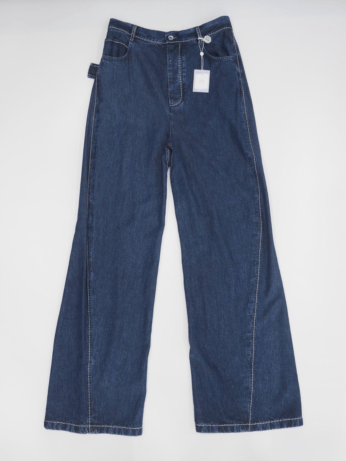 Sz 48 Bottega Veneta 21SS Fluid Plain Denim-2505