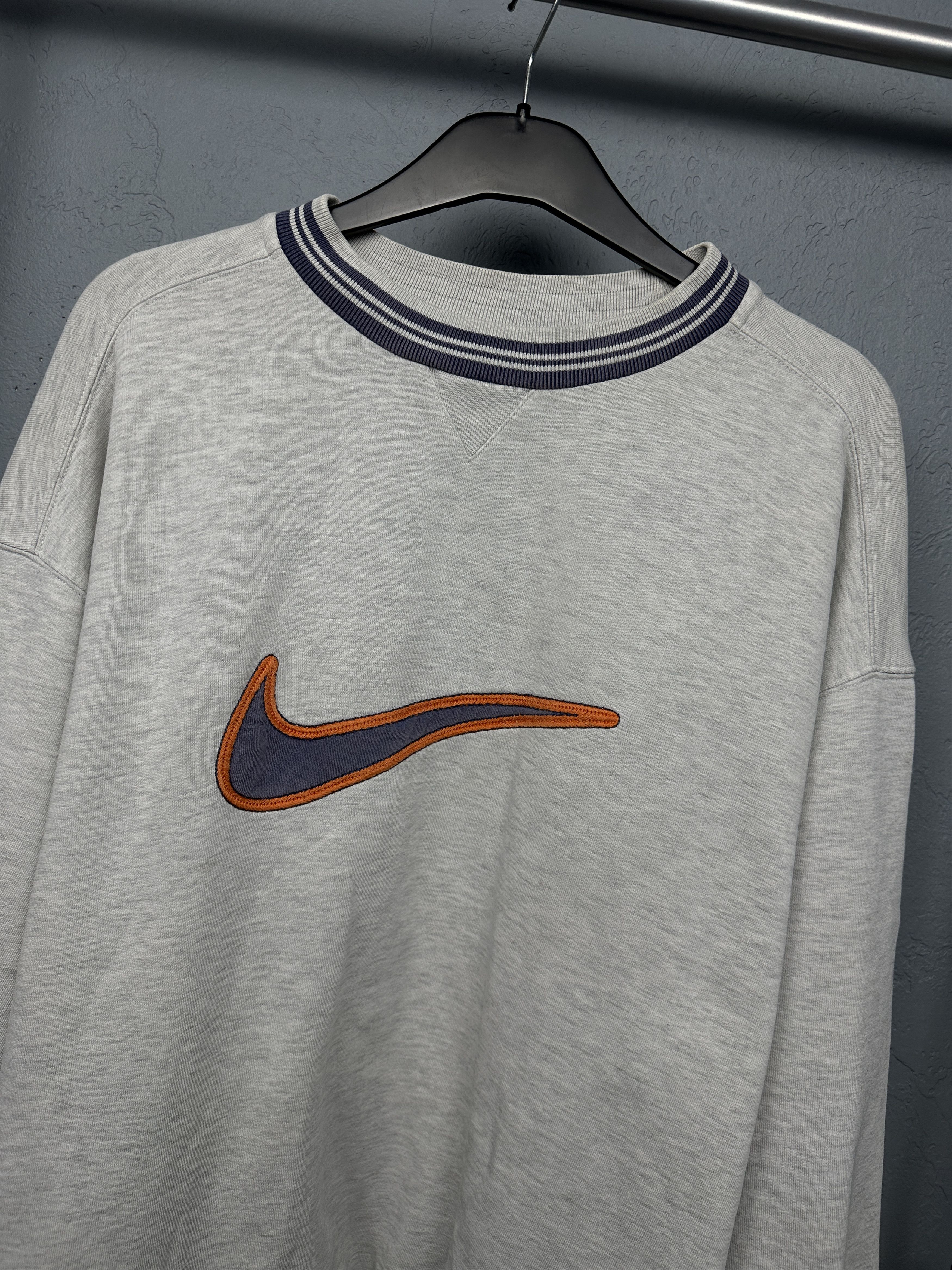 Nike Nike 90s Vintage Mens Big Logo Swoosh Sweatshirt Size US XL / EU 56 / 4 - 2 Thumbnail