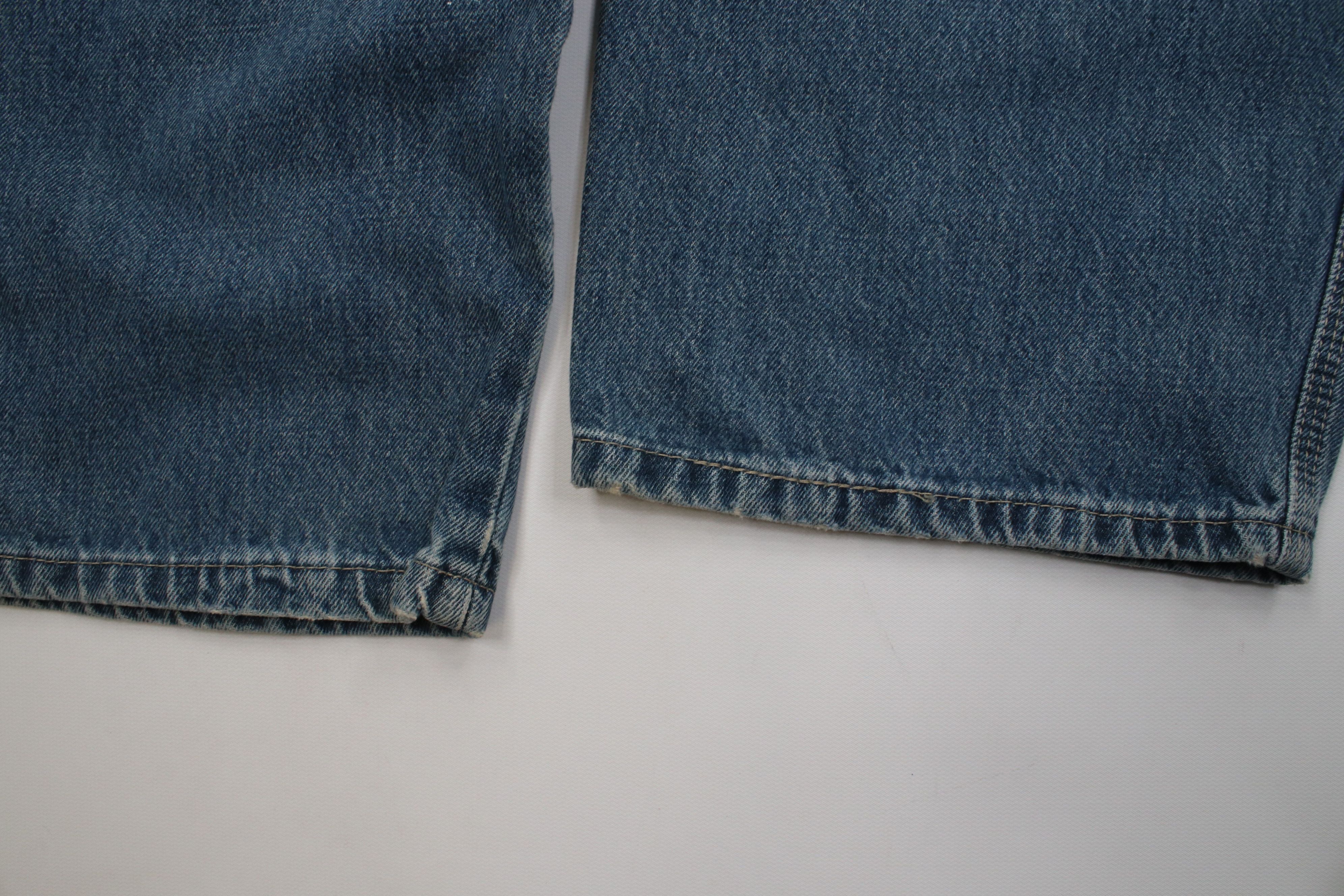 Vintage Vintage 90s Streetwear Wide Leg Dungaree Denim Jeans Blue Size US 34 / EU 50 - 15 Thumbnail