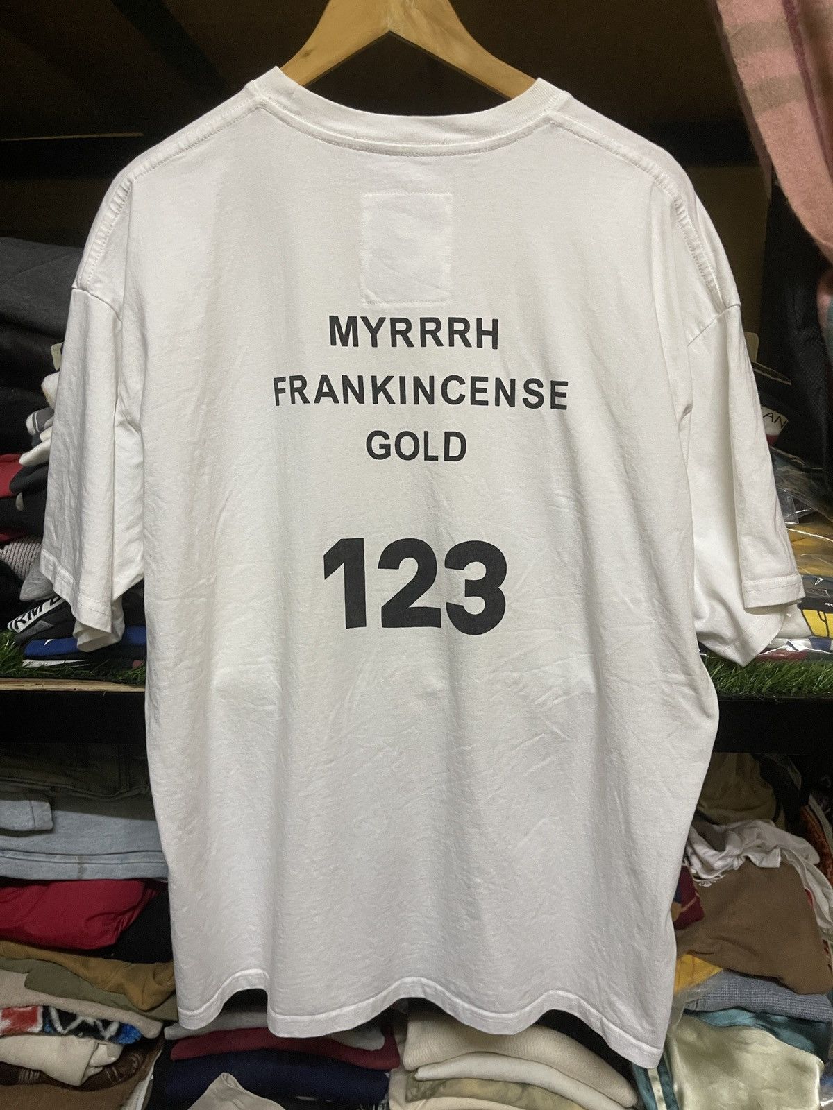 RRR-123 MYRRH FRANKINCENSE GOLD🔥RIVINGTON roi REBIS 123🔥White TEE Size US XL / EU 56 / 4 - 2 Thumbnail