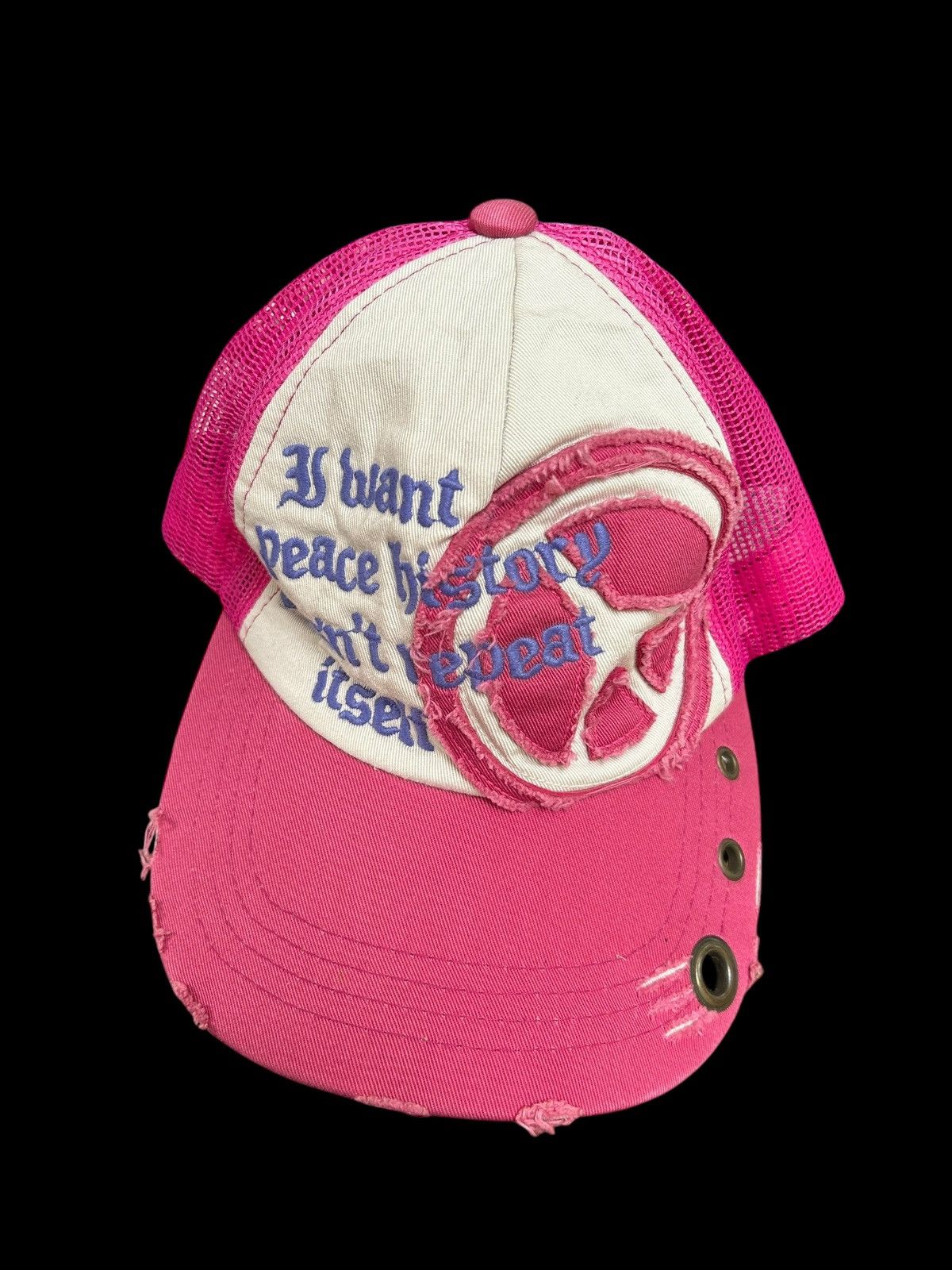 Japanese Brand × Kapital × Vintage Peace Punk Bondage Distressed Style Rare Hats ☠️☠️ Size ONE SIZE - 5 Thumbnail