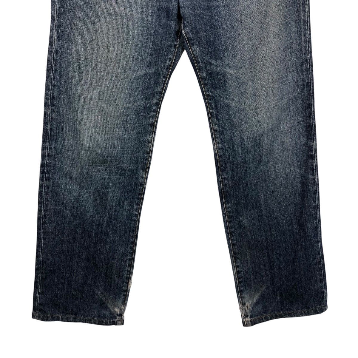 Japanese Brand Ring Denim Dark Wash Straight Leg Jeans Faded Size US 30 / EU 46 - 6 Thumbnail