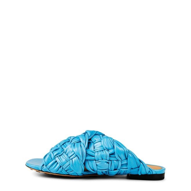 Bottega Veneta Bottega Veneta Bv Flatform Mule Slides in Blue Size US 5.5 / IT 35.5 - 2 Thumbnail
