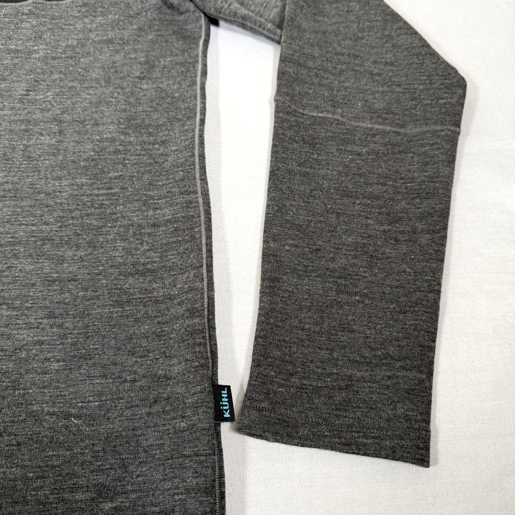Vintage Kuhl Downhill RACR Merino Wool 1/4 Zip Sweater Mens XL Gray Mock Neck Pullover Zip Logo Knit Knitwear Regular Length Sleeve Size US XL / EU 56 / 4 - 4 Thumbnail