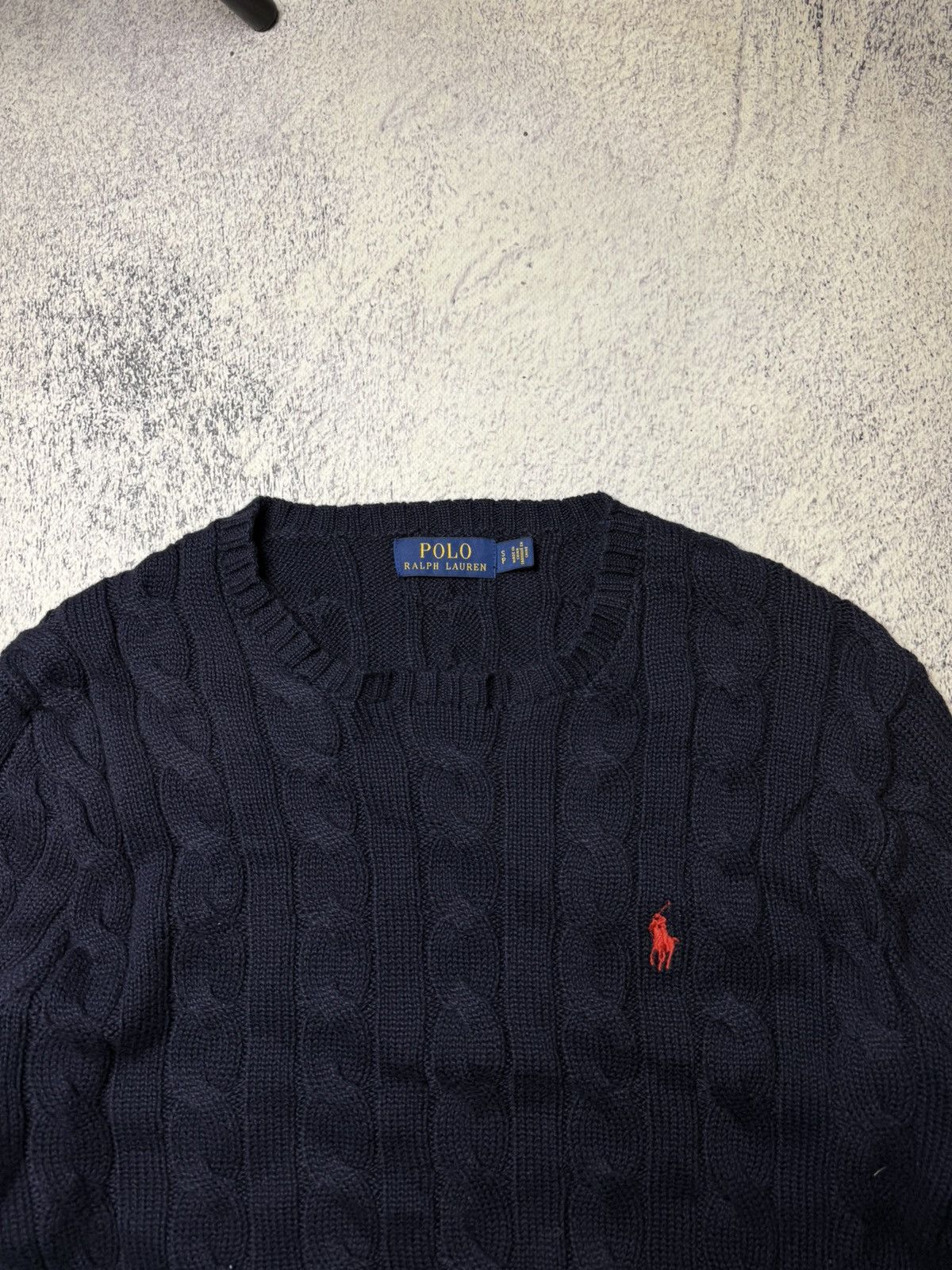Polo Ralph Lauren Mens Vintage Polo Ralph Lauren knitted Blue Sweater luxury Size US S / EU 44-46 / 1 - 6 Thumbnail