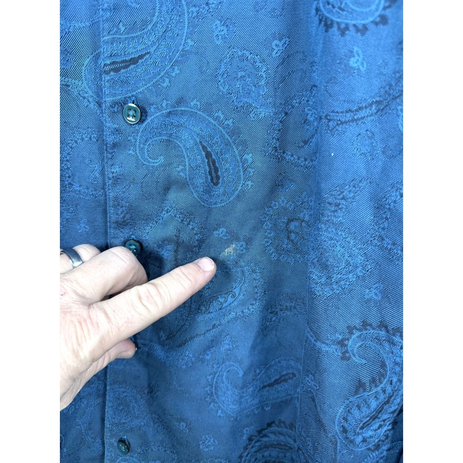 Robert Graham ROBERT GRAHAM Blue Paisley Classic Fit Button-Up Long Sleeve Mens L Size US L / EU 52-54 / 3 - 7 Thumbnail