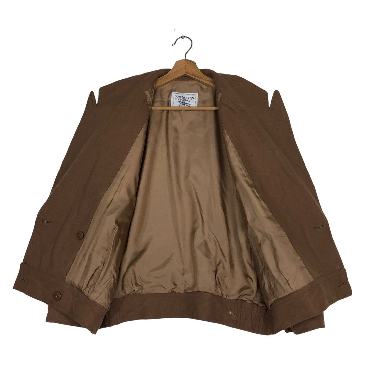 Burberry 🔥RICH BROWN - VINTAGE WOOL BOMBER JACKET BURBERRYS Size US M / EU 48-50 / 2 - 13 Thumbnail