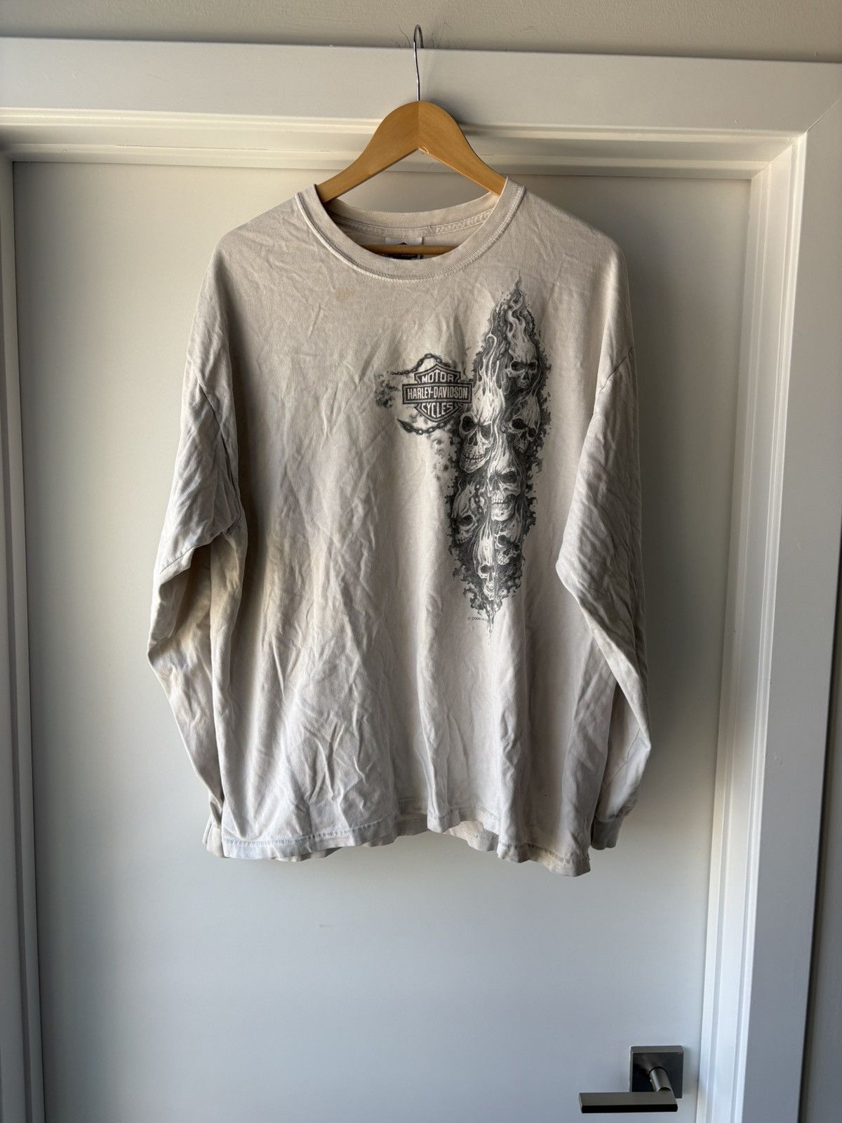 Harley Davidson Vintage Harley Skull Longsleeve Size US XL / EU 56 / 4 - 1 Thumbnail