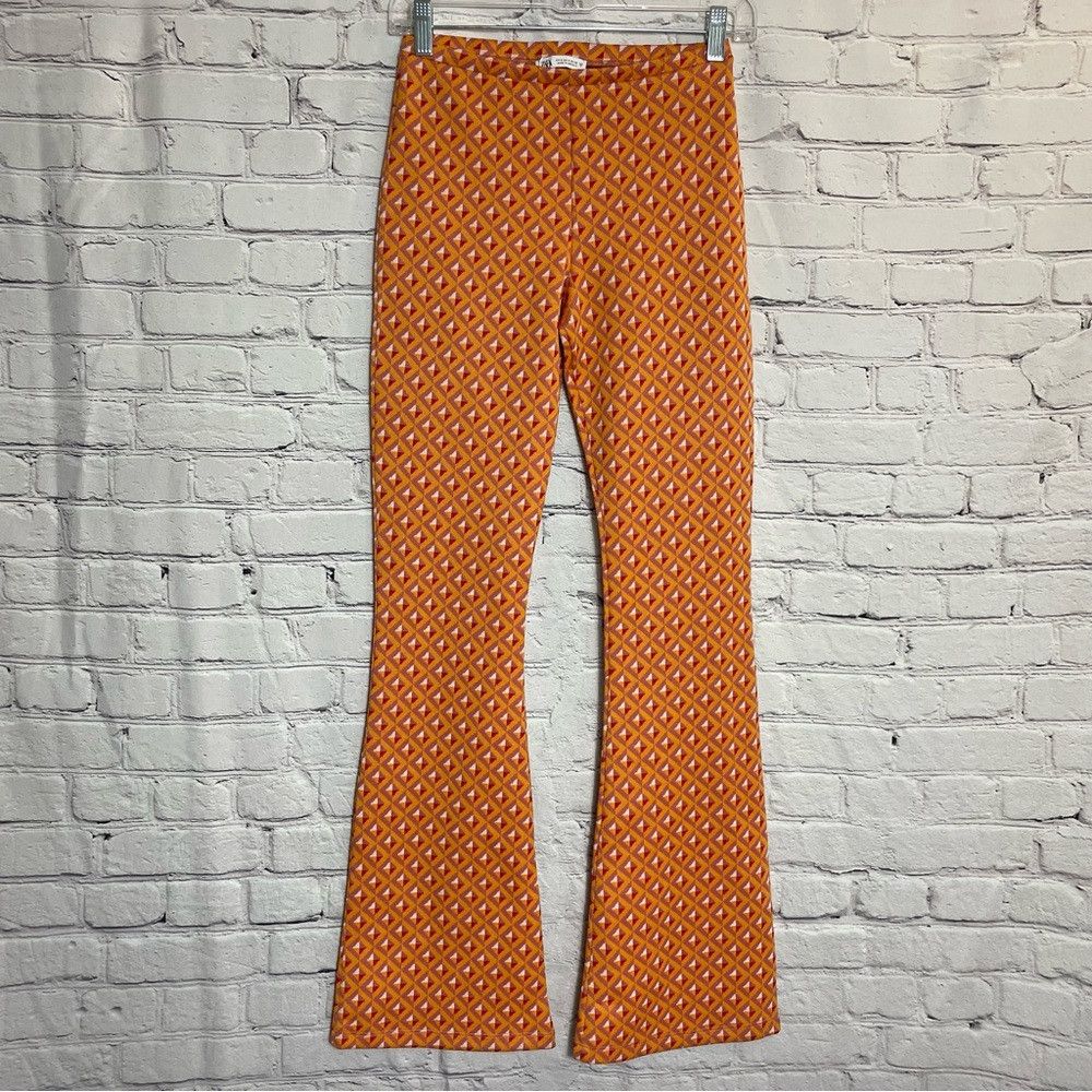 Zara NWT New ZARA Jacquard Knit Geometric Print Pull On Flare Or Size 27" / US 4 / IT 40 - 4 Thumbnail