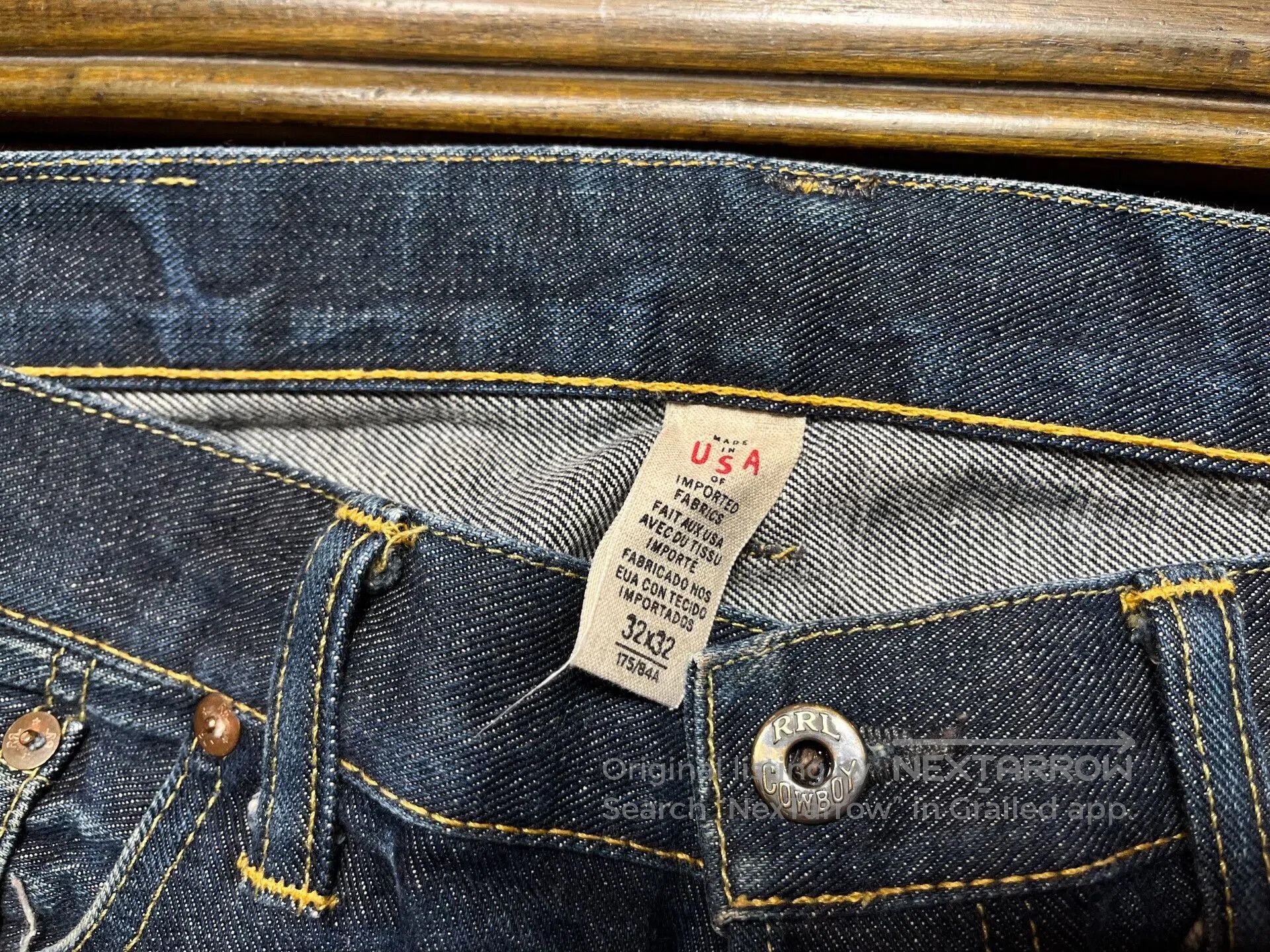 RRL Ralph Lauren vintage rrl five pocket denim jeans. Size US 32 / EU 48 - 3 Thumbnail
