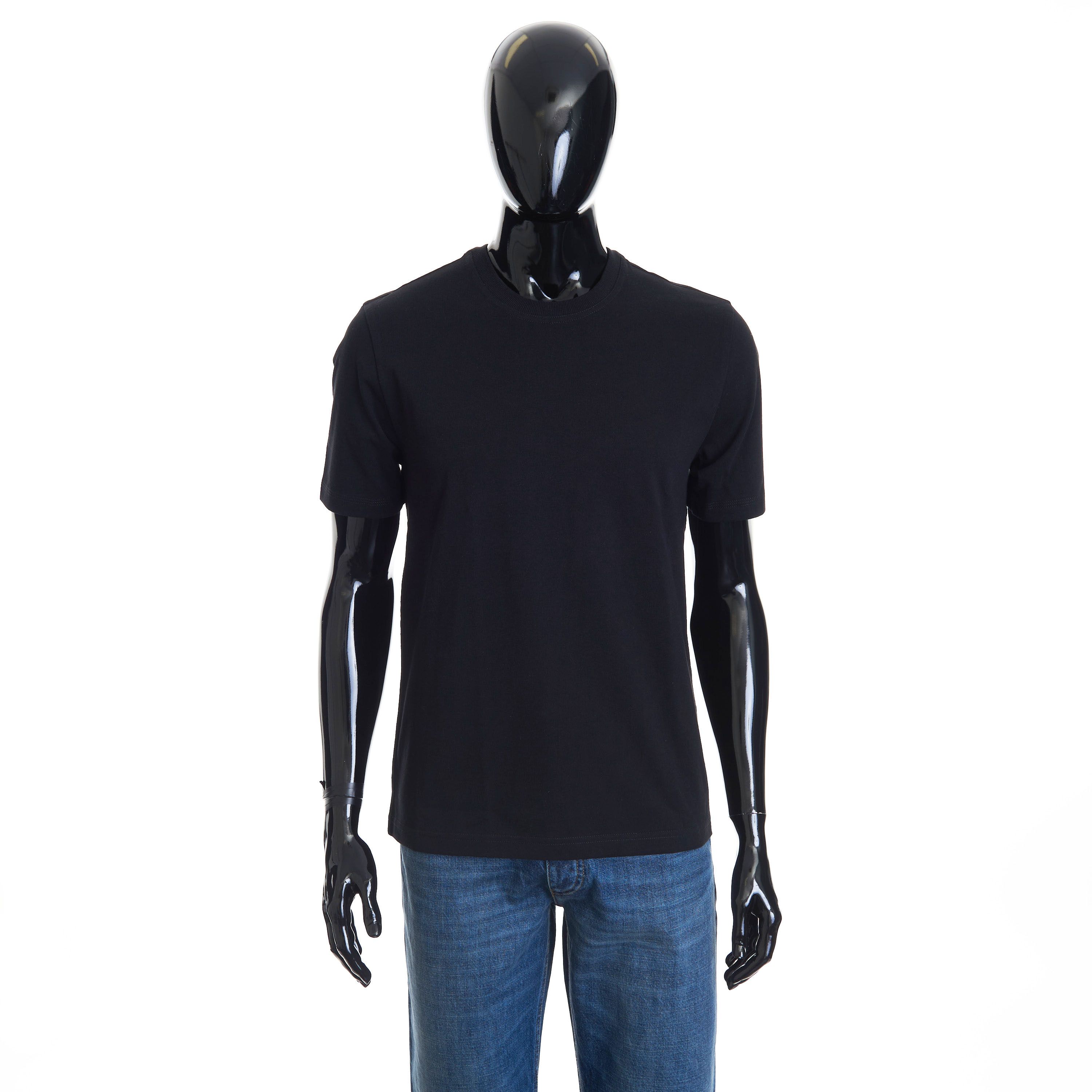 image of Bottega Veneta "sunrise" Light Crewneck T-Shirt In Black Cotton, Men's (Size Small)
