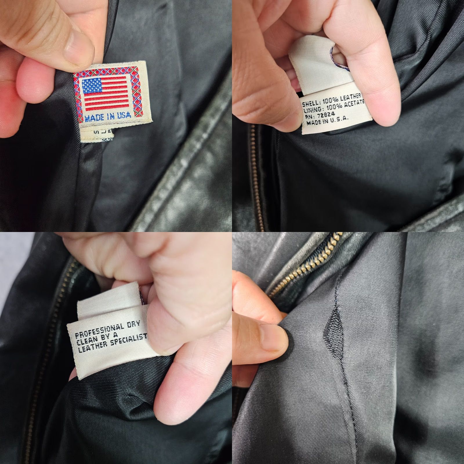 Golden Bear Golden Bear Women's Full Zip Lined Vintage Leather Jacket Size L Size L / US 10 / IT 46 - 9 Thumbnail