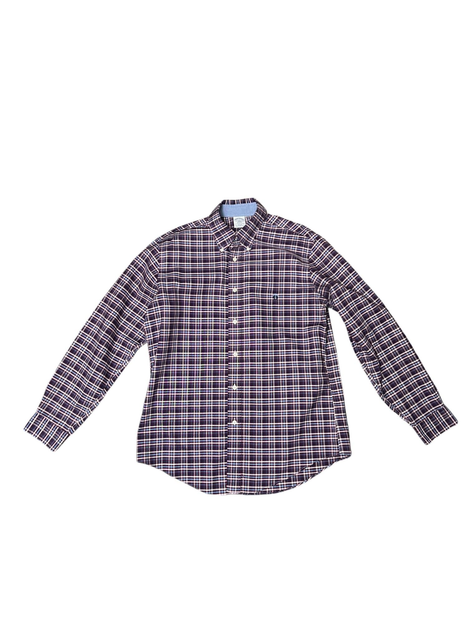 Brooks Brothers Brooks Brothers Shirt Men's L Regent Button Down Plaid Size US L / EU 52-54 / 3 - 2 Thumbnail