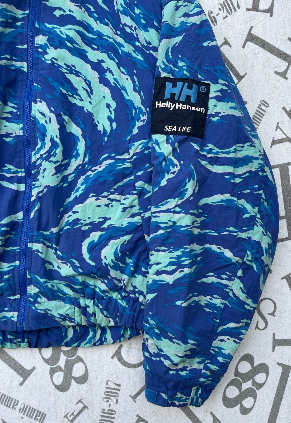 Helly Hansen 🔥Vintage 90's Helly Hansen Blue Flame Bomber Jacket Size US M / EU 48-50 / 2 - 7 Thumbnail