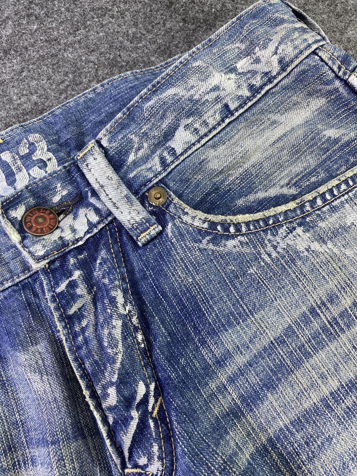 Edwin Edwin Blue Trip 503 Distress Blue Wash Denim - J863 Size US 34 / EU 50 - 10 Thumbnail