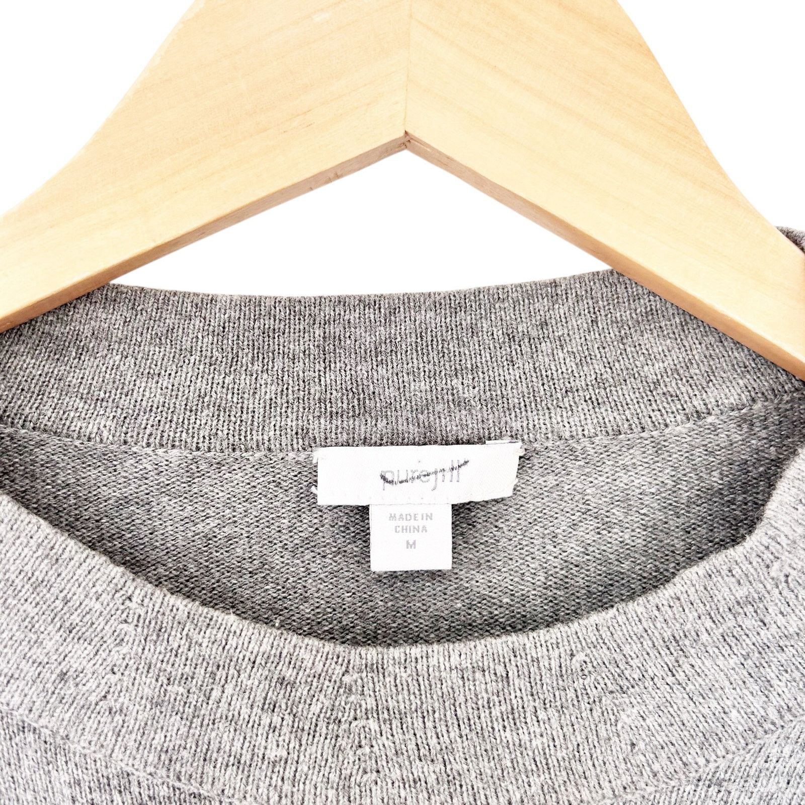 Other J. Jill Pure Jill Gray Sweater Drawstring Bottom Sz M Size M / US 6-8 / IT 42-44 - 2 Thumbnail
