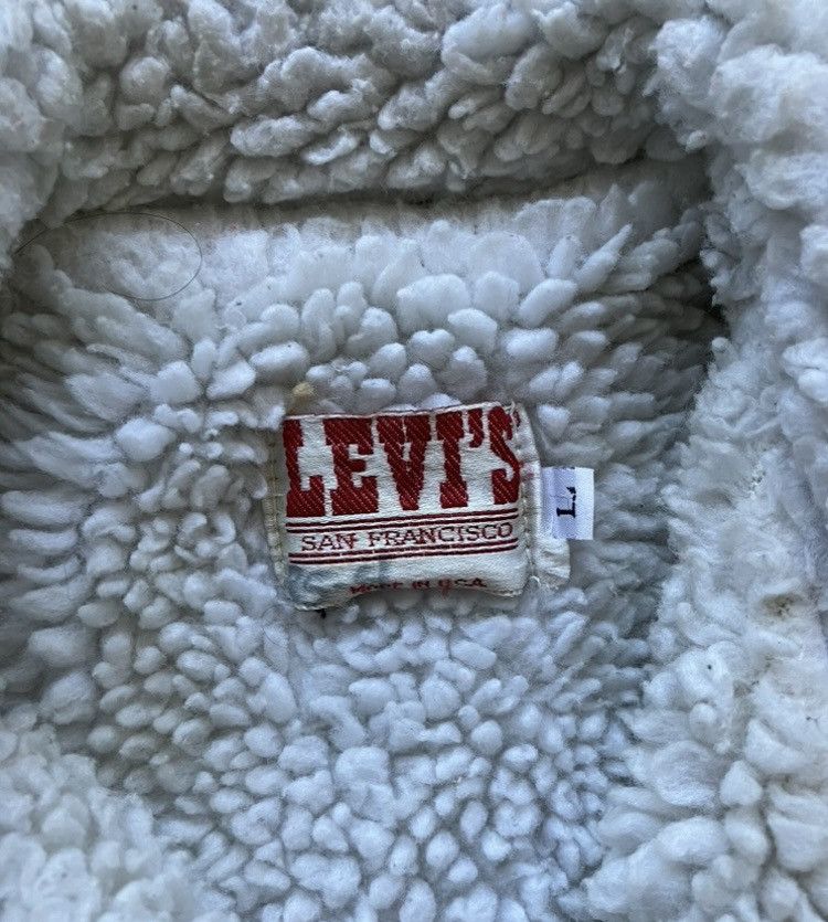 Levi's Vintage 80s Levi’s Sherpa Lined Denim Jacket Jean BLK Wash Size US M / EU 48-50 / 2 - 8 Thumbnail