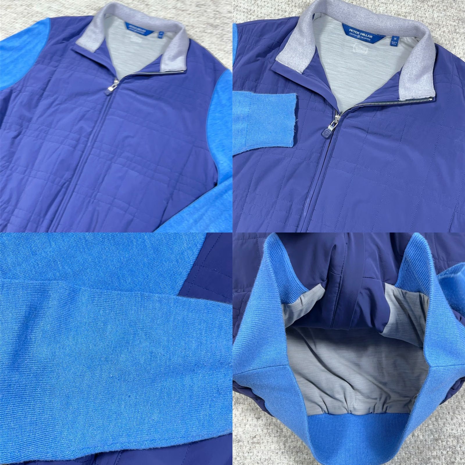 Peter Millar Peter Millar Stealth Light Jacket Men M Blue Quilted Full Zip Crown Size US M / EU 48-50 / 2 - 8 Thumbnail