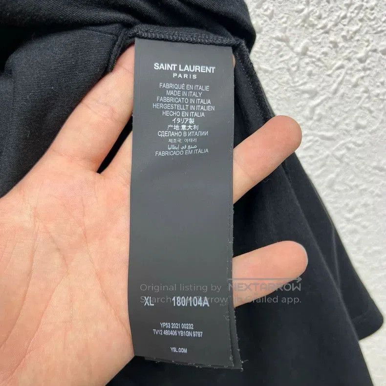Saint Laurent Paris Saint Laurent Paris Graffiti Logo T-Shirt. Size US XL / EU 56 / 4 - 4 Thumbnail