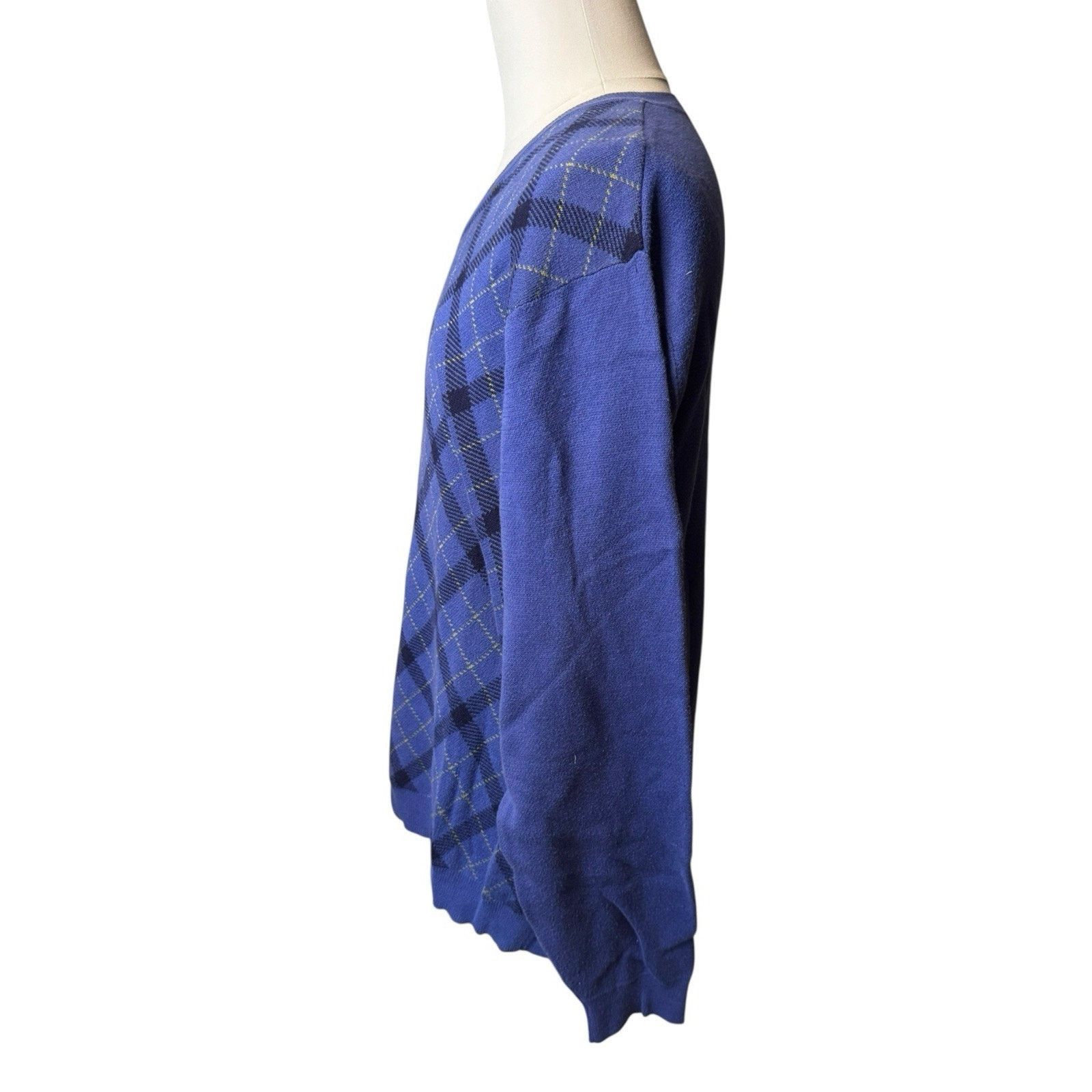 Other Payne Stewart Golf Sweater Purple Argyle V-Neck Cotton Size US L / EU 52-54 / 3 - 3 Thumbnail
