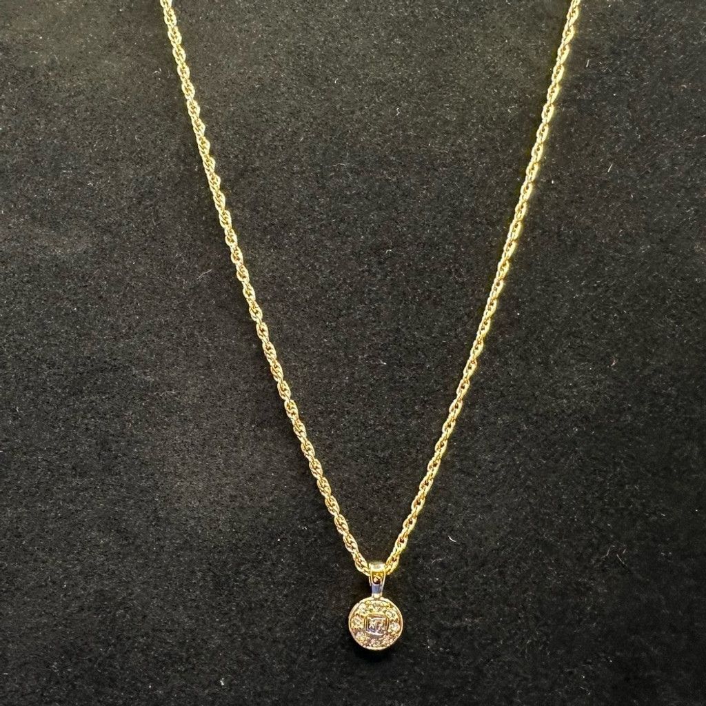 Nina Ricci Nina Ricci gold and crystal petite pendant necklace Size ONE SIZE - 2 Thumbnail