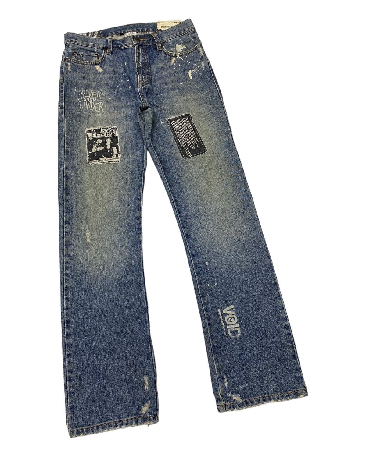 14th Addiction 🔥THE VOID INSIGHT FIFTYONE PUNK GOTH DISTRESSED DENIM JEANS Size US 32 / EU 48 - 7 Thumbnail
