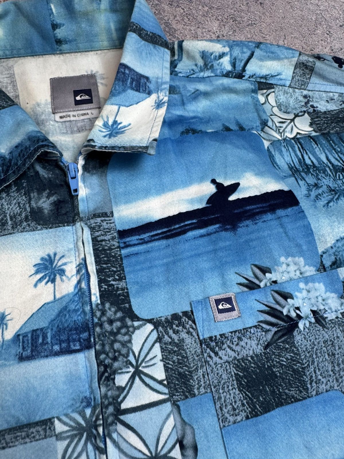 Quiksilver Y2K Vintage Quiksilver Button-Up Shirt Mens L Blue Shirt Size US L / EU 52-54 / 3 - 6 Thumbnail