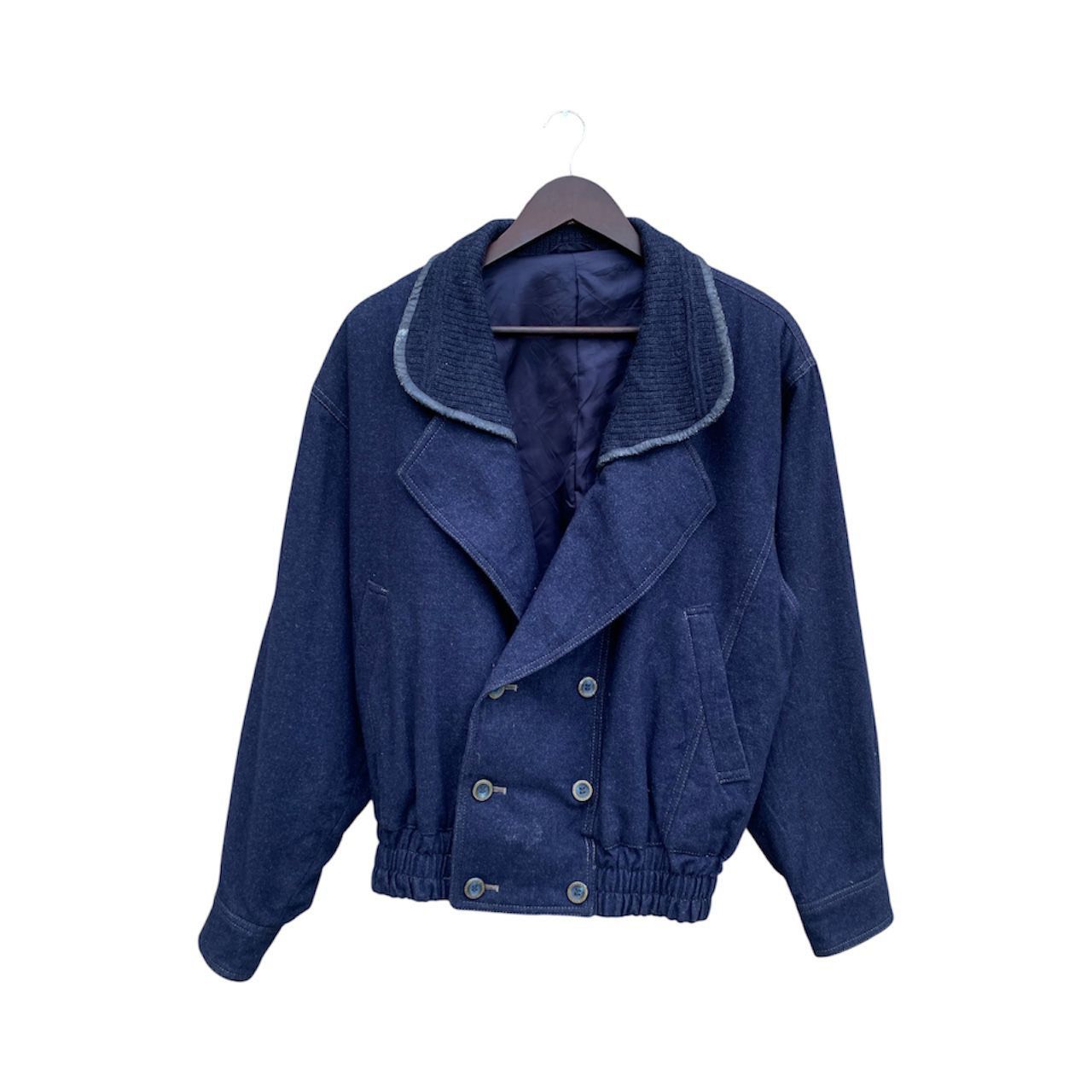Japanese Brand Raika New Basic Double Breast Shawl Collar Jacket Size US M / EU 48-50 / 2 - 1 Thumbnail