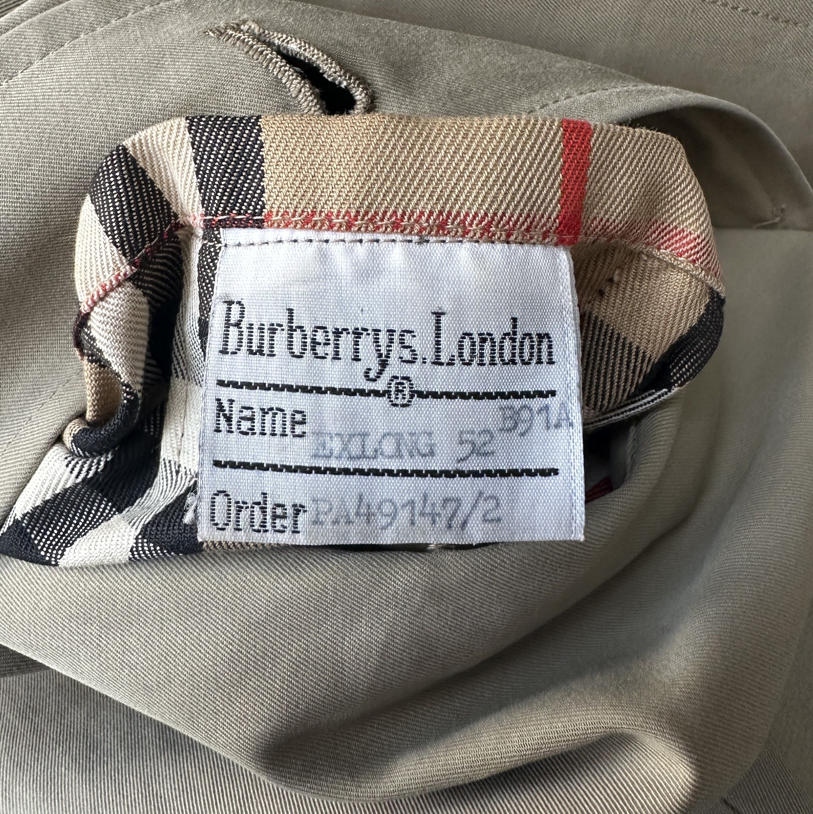 Burberry Vintage BURBERRYS 100% Cotton Long Coat Nova Check Lining Size US XL / EU 56 / 4 - 17 Thumbnail