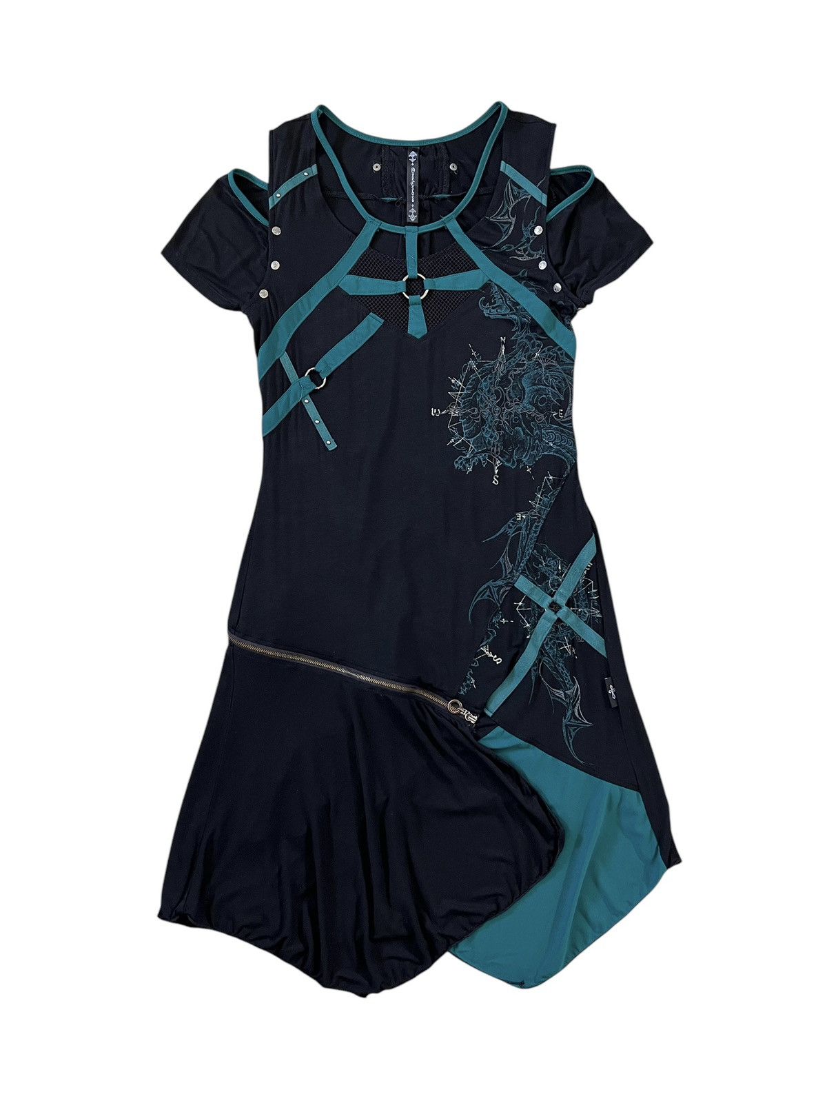 Japanese Brand × Seditionaries Ozz Croce 🇯🇵 Goth Punk Mini Dress Size S / US 4 / IT 40 - 1 Thumbnail