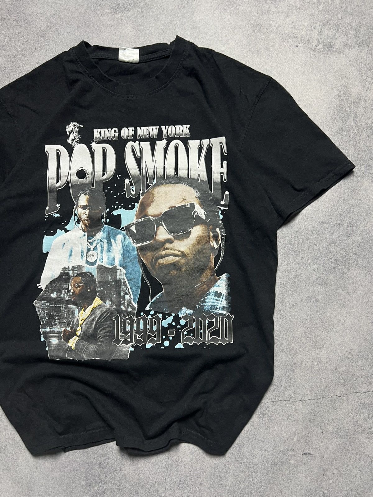 Rap Tees Y2K Pop Smoke King Of New York Rap Oversized Tee Shirt Size US M / EU 48-50 / 2 - 3 Thumbnail
