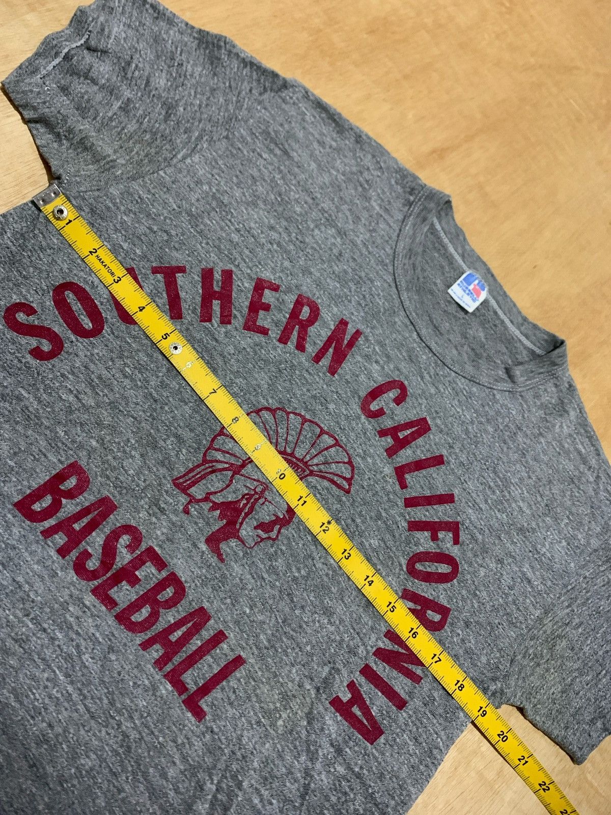 Russell Athletic × Vintage Vintage 80s Russell Athletic Baseball Tshirt Size US L / EU 52-54 / 3 - 6 Thumbnail
