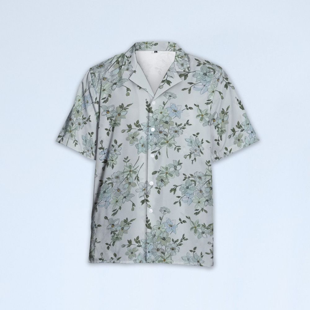 Designer Saint Tropez Printed Floral Slim Fit Shirt Size US M / EU 48-50 / 2 - 1 Thumbnail