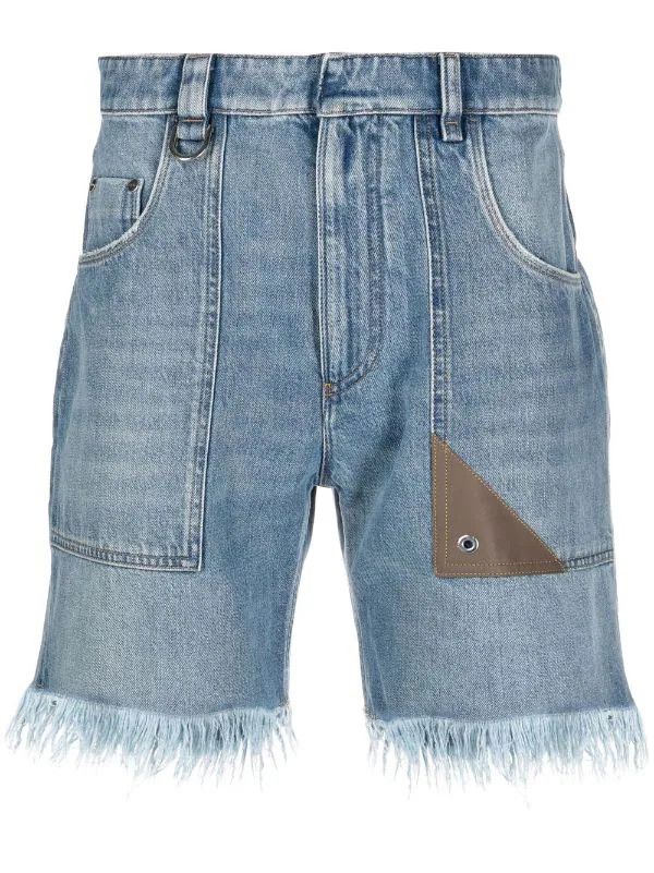 Fendi Distressed Denim Shorts Size US 34 / EU 50 - 1 Thumbnail