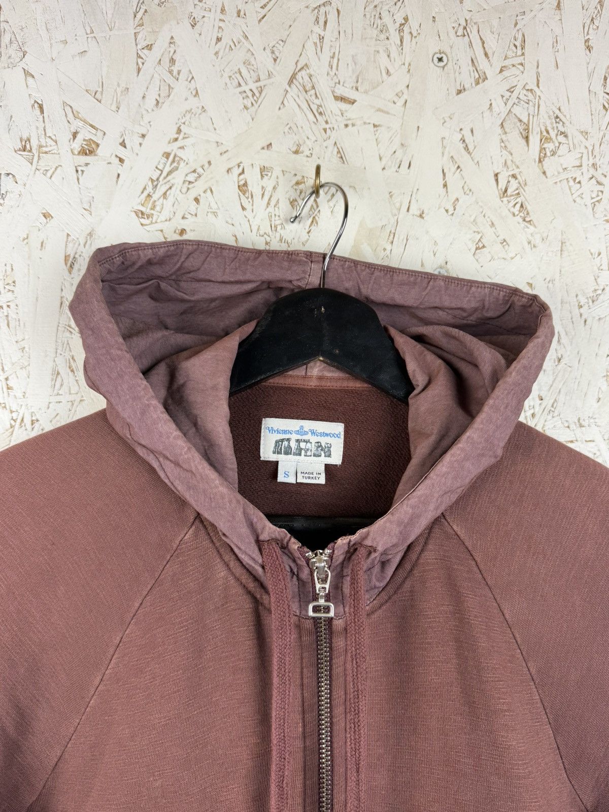 Vivienne Westwood Vivienne Westwood Eyes Pre-Loved Zip Hoodie Burgundy S Size US S / EU 44-46 / 1 - 2 Thumbnail