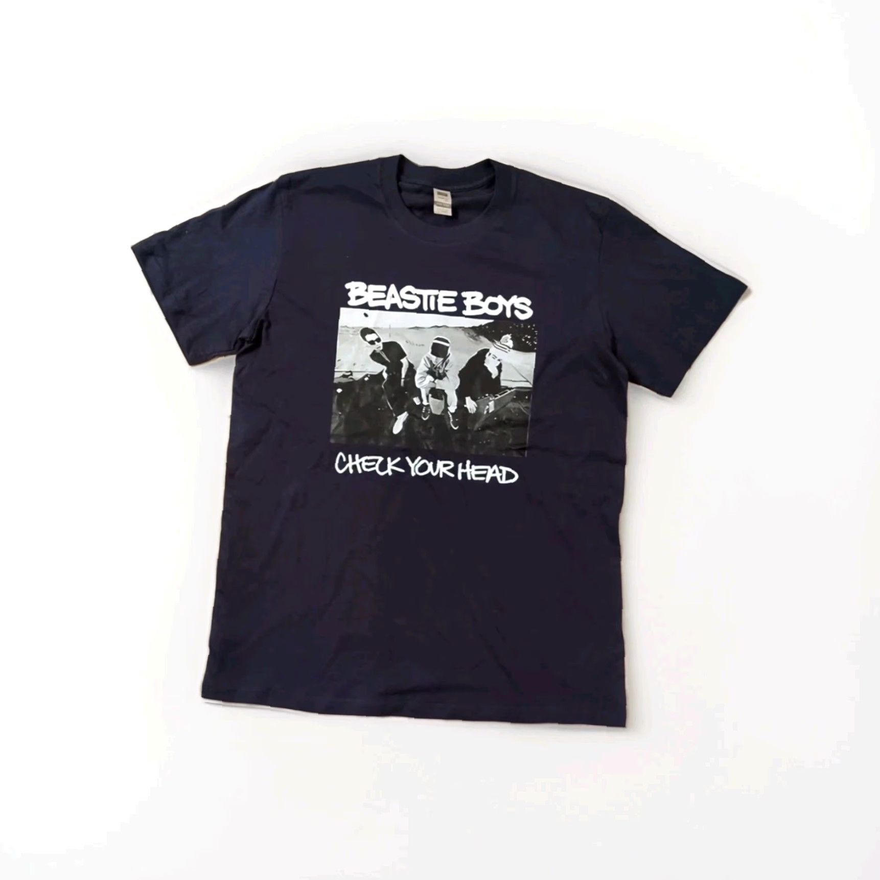 Vintage Beastie Boys Check Your Head T Shirt Mens Graphic Print Blue 100% Cotton DIGIPRINT Regular Fit Short Sleeve Crew Neck Rock Punk Hip Hop Concert 2020s Size US L / EU 52-54 / 3 - 3 Thumbnail