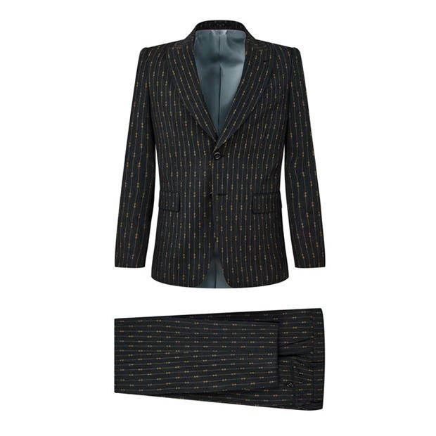 Gucci Horsebit Striped Formal Suit Size 44R - 5 Thumbnail