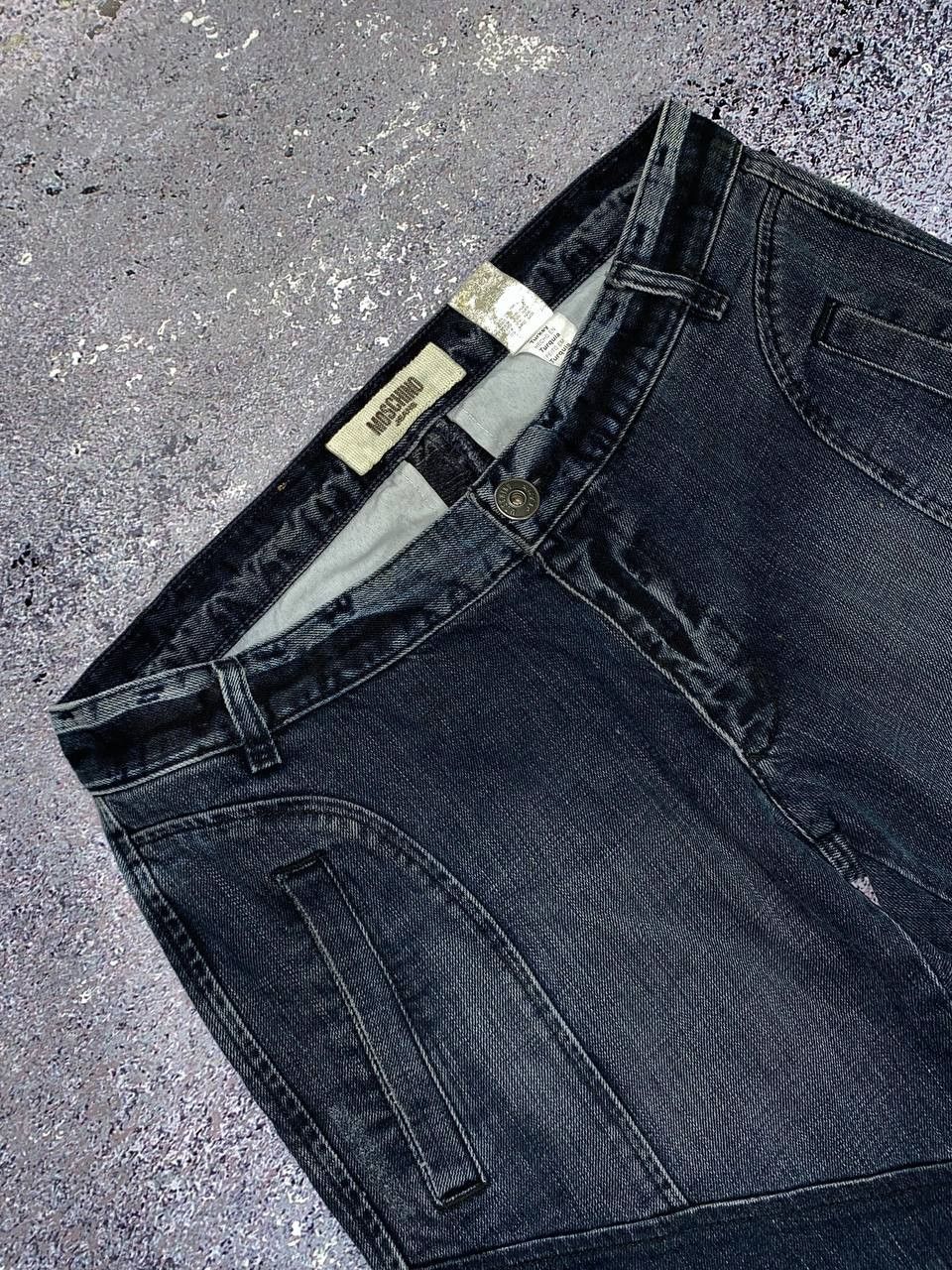 Japanese Brand Vintage Moschino Peace Love Flared Denim Jeans Pants Pants Size US 34 / EU 50 - 2 Thumbnail