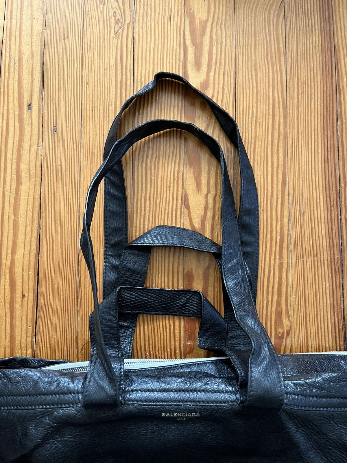 Balenciaga Grail Balanciaga SS17 Arena XL Ikea Tote Bag Leather Black Size ONE SIZE - 4 Thumbnail