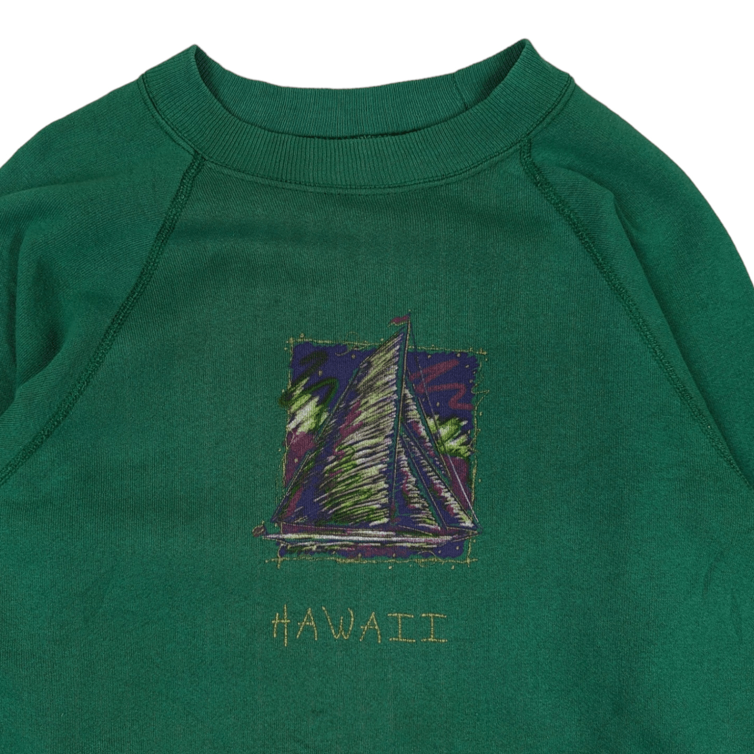 Hanes Vintage HANES Hawaii Made In USA Jumper Sweatshirt Size S / US 4 / IT 40 - 4 Thumbnail