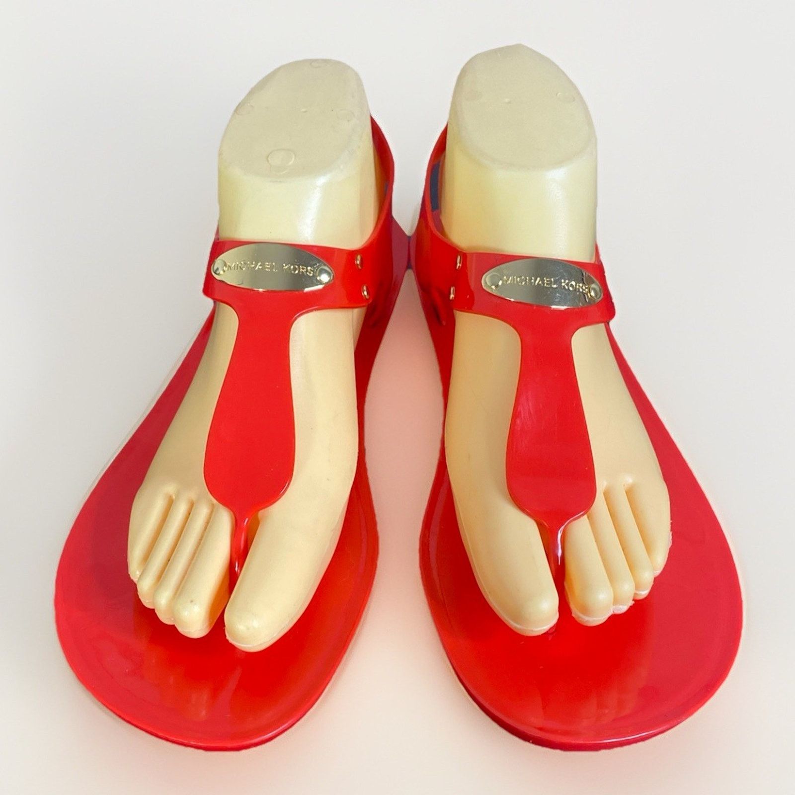 Michael Kors Sz 9 Michael Kors Coral Reef Pink Jelly Gold Plate Sandals Size US 9 / IT 39 - 1 Thumbnail