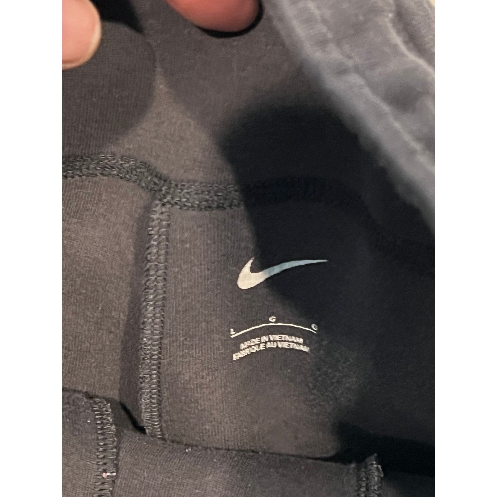 Nike Nike Black Zip Pocket Cuffed Ankle Sweatpants Mens Large Size US 36 / EU 52 - 3 Thumbnail