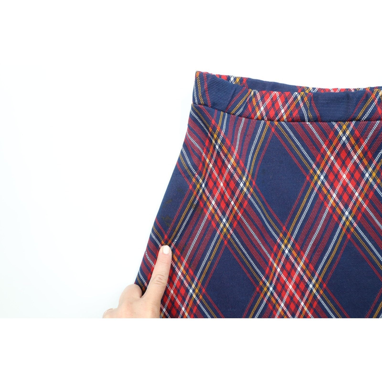 Vintage Vintage 70s Streetwear Knit Cross Hatch Skirt Size 34" / US 12 / IT 48 - 6 Thumbnail